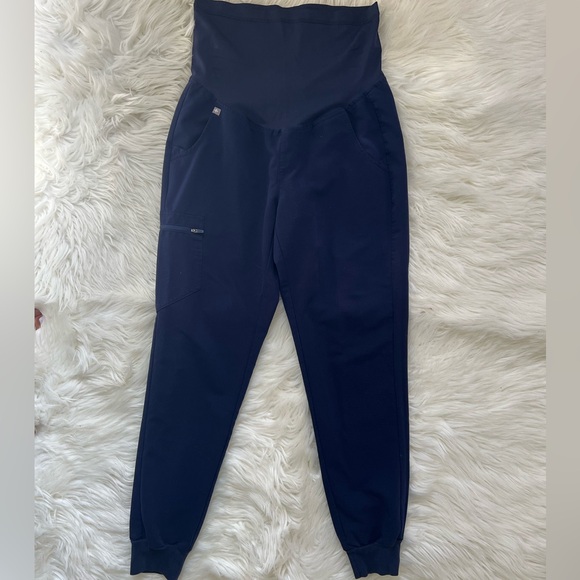 FIGS Zamora Maternity Scrub Pants – Navy Blue | Size Small - Picture 2 of 9